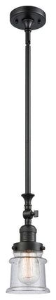 Small Canton 1-Light Mini Pendant, Matte Black, Seedy