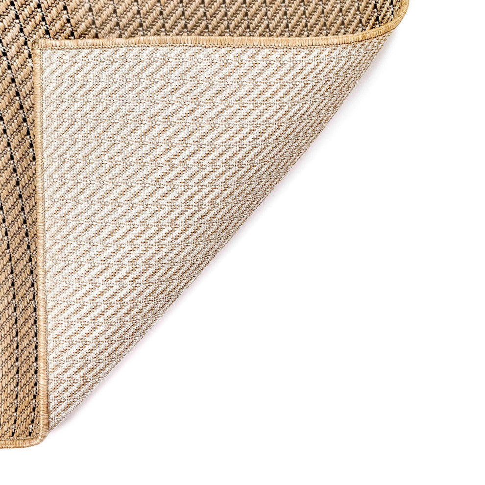 Carmel Texture Stripe Indoor/Outdoor Rug, Sand, 1'11"x7'6" Runner