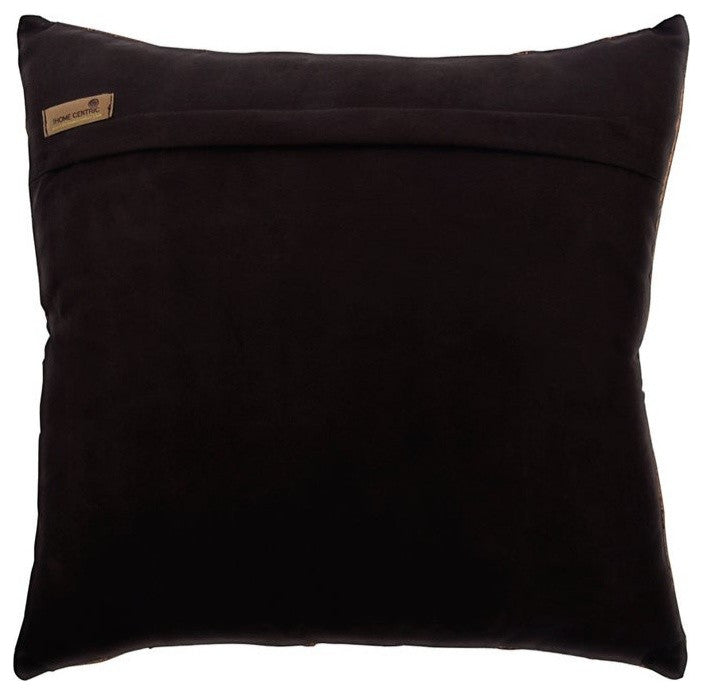 Pintucks & Textured Copper Faux Leather 22"x22" Pillow Cover, Stunning Bronzer