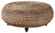 Captiva 42" Woven Seagrass Coffee Table Ottoman