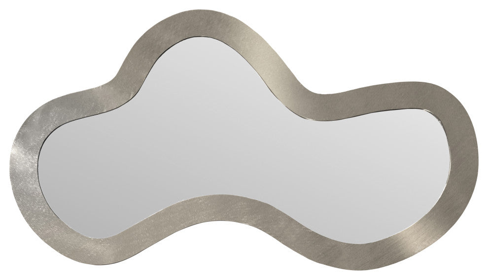 Oblique Mirror, Brushed Silver, 28" X 48"