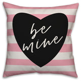 Be Mine Stripe 18x18 Throw Pillow