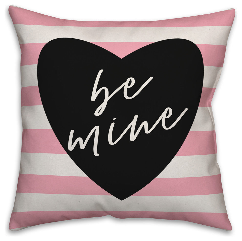Be Mine Stripe 18x18 Throw Pillow