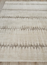 Chroma Handmade Hand Loomed Wool and Bamboo Silk Beige/Brown Area Rug