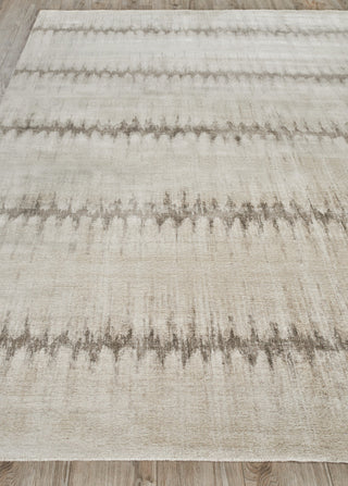 Chroma Handmade Hand Loomed Wool and Bamboo Silk Beige/Brown Area Rug