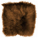 HomeRoots 15" x 15" x 2" Rusty Brisa, Sheepskin, Square Chair Pad