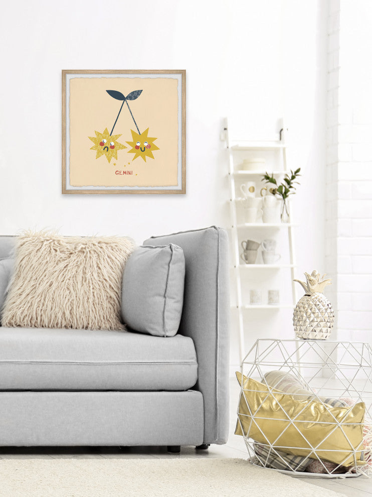"I'm a Gemini" Framed Painting Print, 24x24