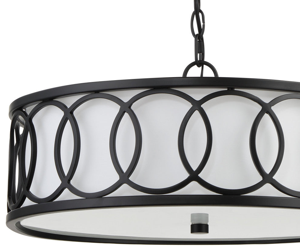 Libby Langdon for Crystorama Graham 6-Light Matte Black Chandelier