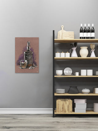 "Whiskey" Painting Print on Wrapped Canvas, 40"x60"
