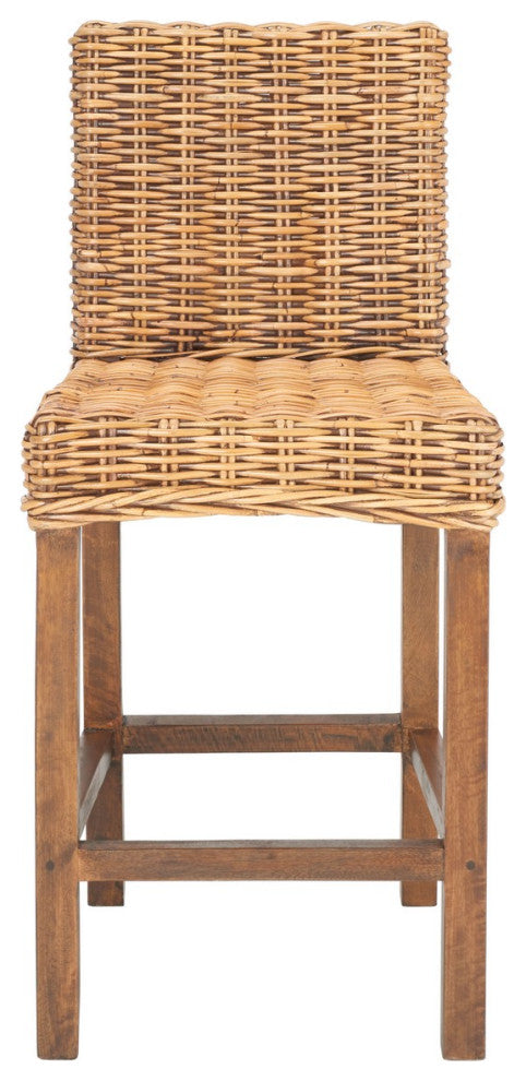 Safavieh Tobie Rattan Counter Stool, Honey Brown Wash