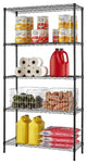 Furniture of America Stada 5-Tier Metal Shelf with Adjustable Height in Black