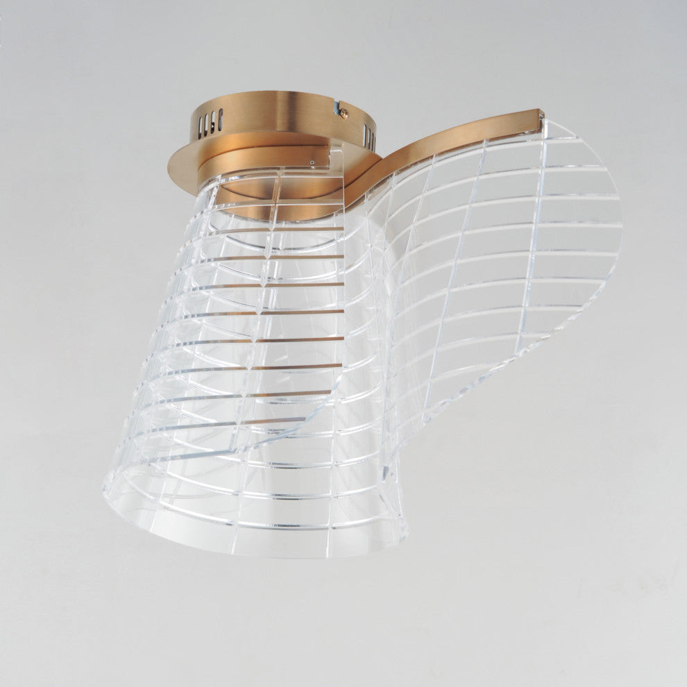 ET2 E24810-82 Tartan 10"W LED Flush Mount Ceiling Fixture - Polished Chrome