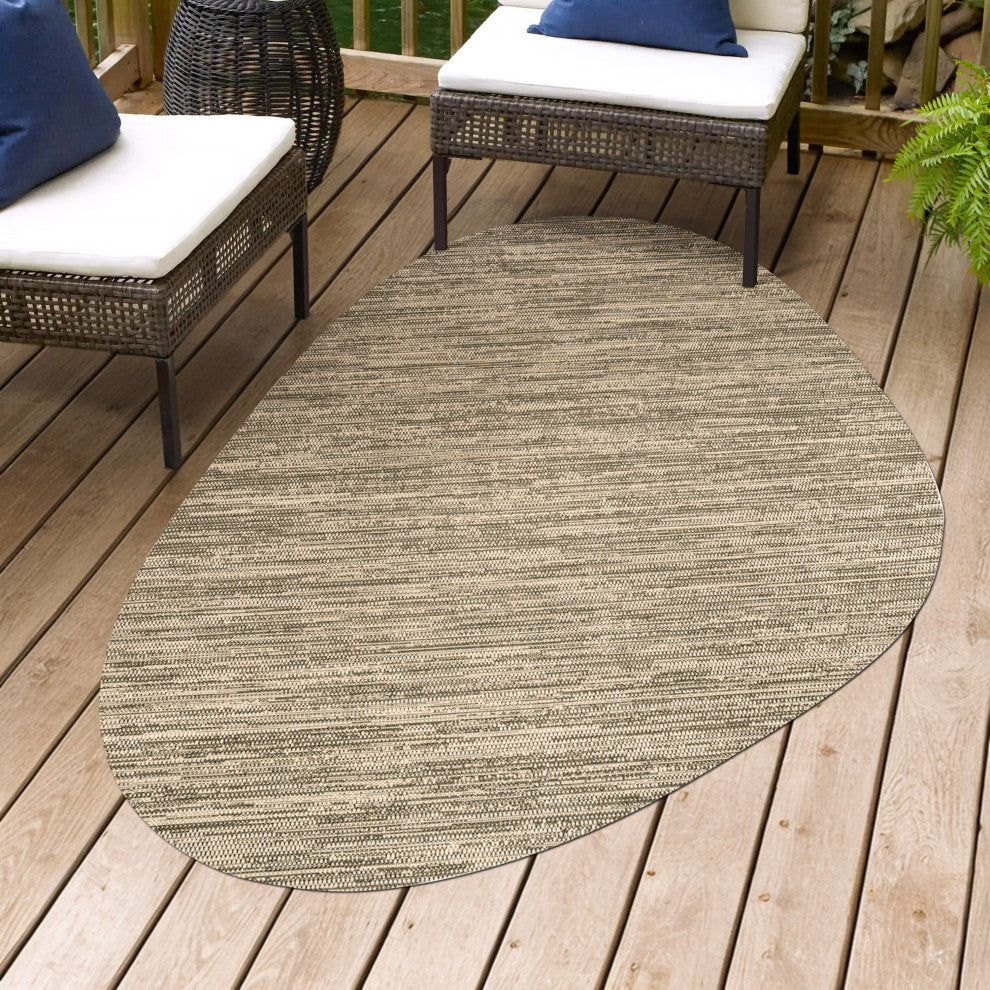 Callan Modern Rustic Abstract Indoor/Outdoor Shaped Area Rug