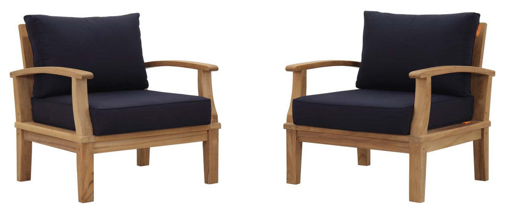 Marina Outdoor Patio Teak, Set of 2, Navy