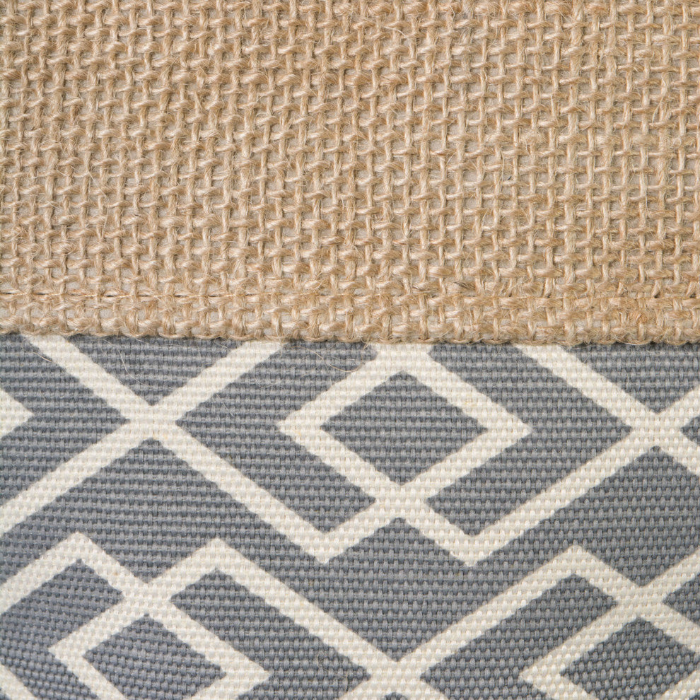 Burlap Bin Diamond Gray Rectangle Medium 16"x10"x12"