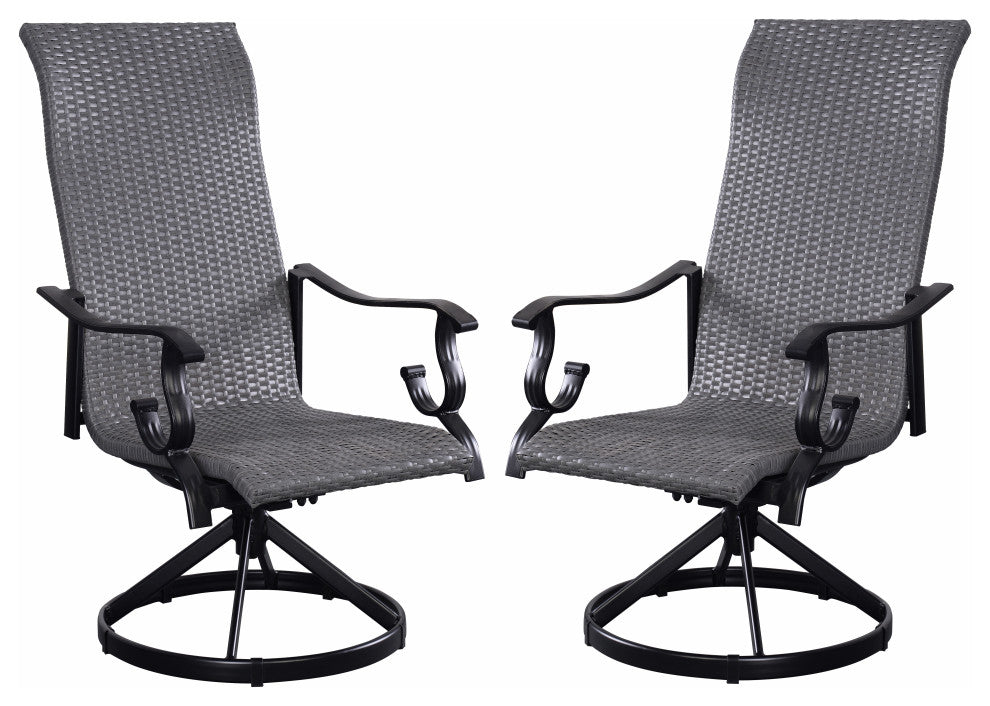 Westin Swivel/Rocking Wicker Chair 2-pack - Black