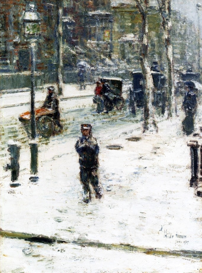 Frederick Childe Hassam Snow Storm Fifth Ave New York Wall Decal