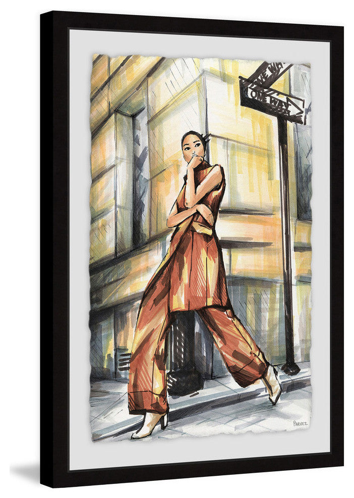 "Corner Street Fashion" Framed Painting Print, 30"x45"