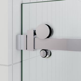44-48"x78" Frameless Sliding Shower Door With Square Hardware, Polished Chrome