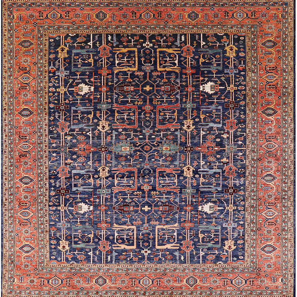 Ahgly Company Indoor Square Mid-Century Modern Area Rugs, 8' Square