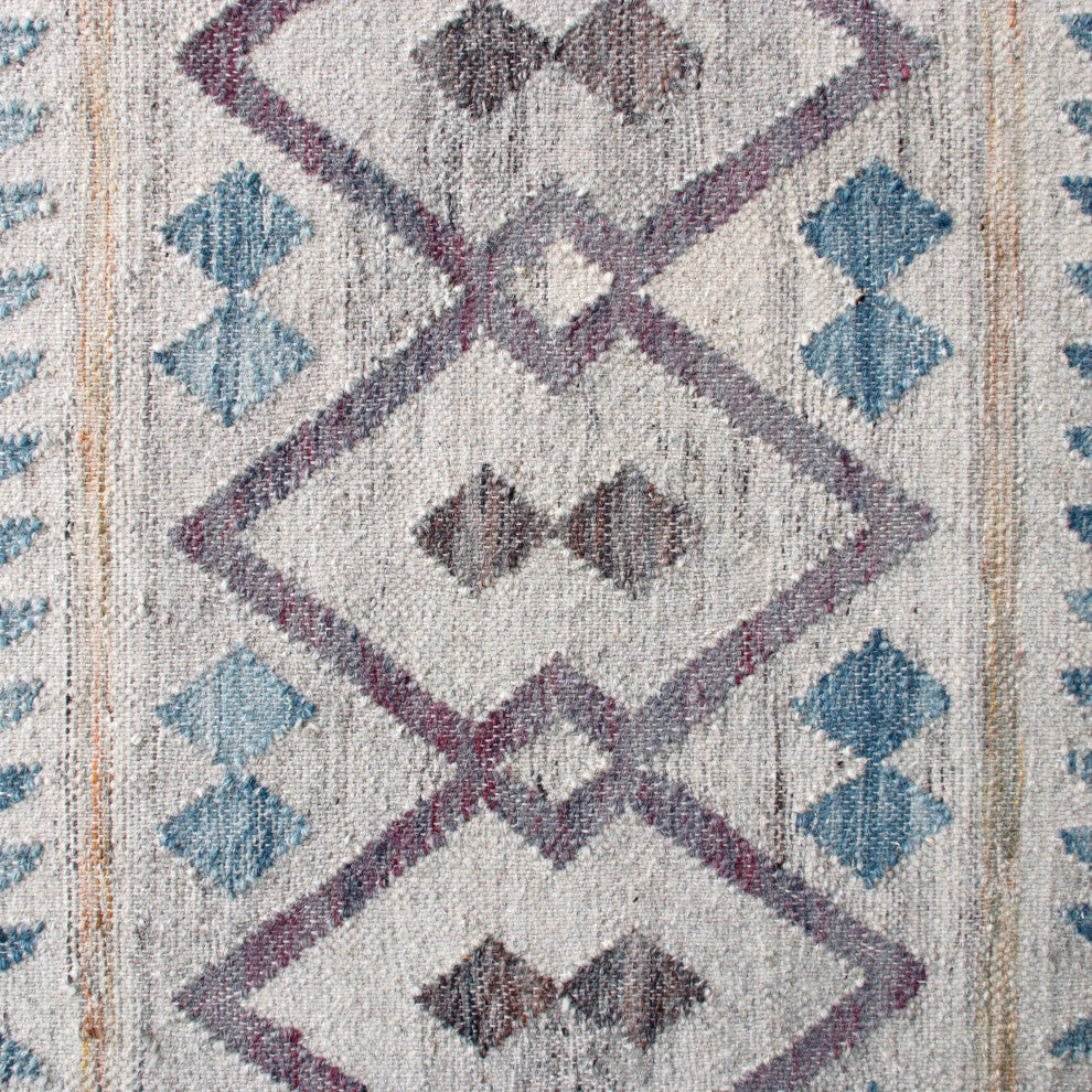 Diamond Dynasty Handwoven Jute and Cotton Dhurrie Area Rug, 2' X 3'
