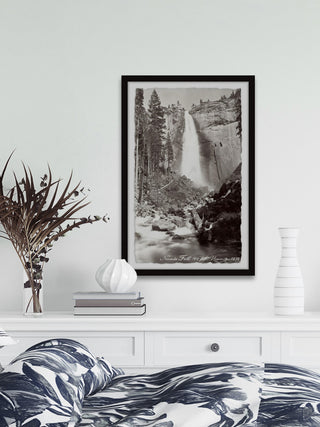 "Nevada Fall at Yosemite" Framed Painting Print, 16x24