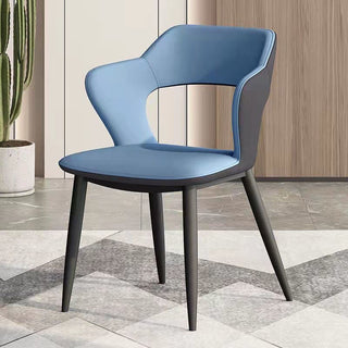 Modern Minimalist Red Backrest Desk Chair, Sky Blue