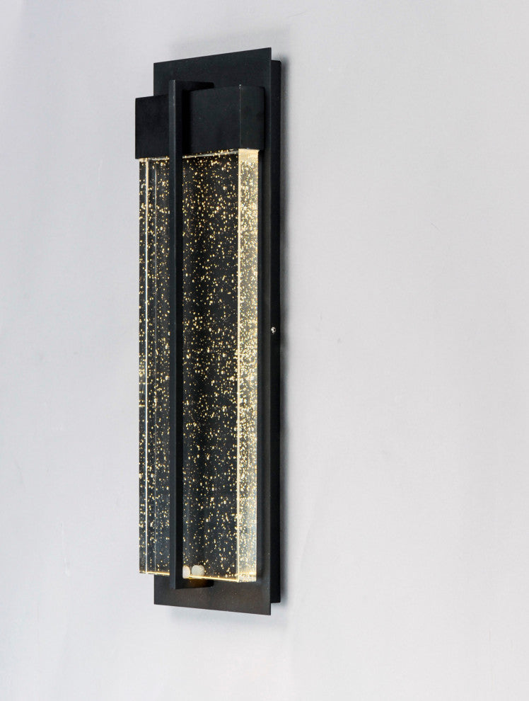 Maxim 56194 Cascade 21" LED Bubble Glass Wall Sconce - Black / Bubble Glass