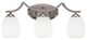 Zilo 3 Light Bath Bar, 5" White Linen Glass