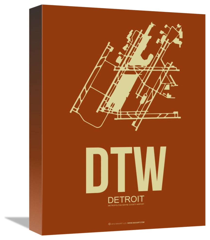 "DTW Detroit Poster 2" Fine Art Print