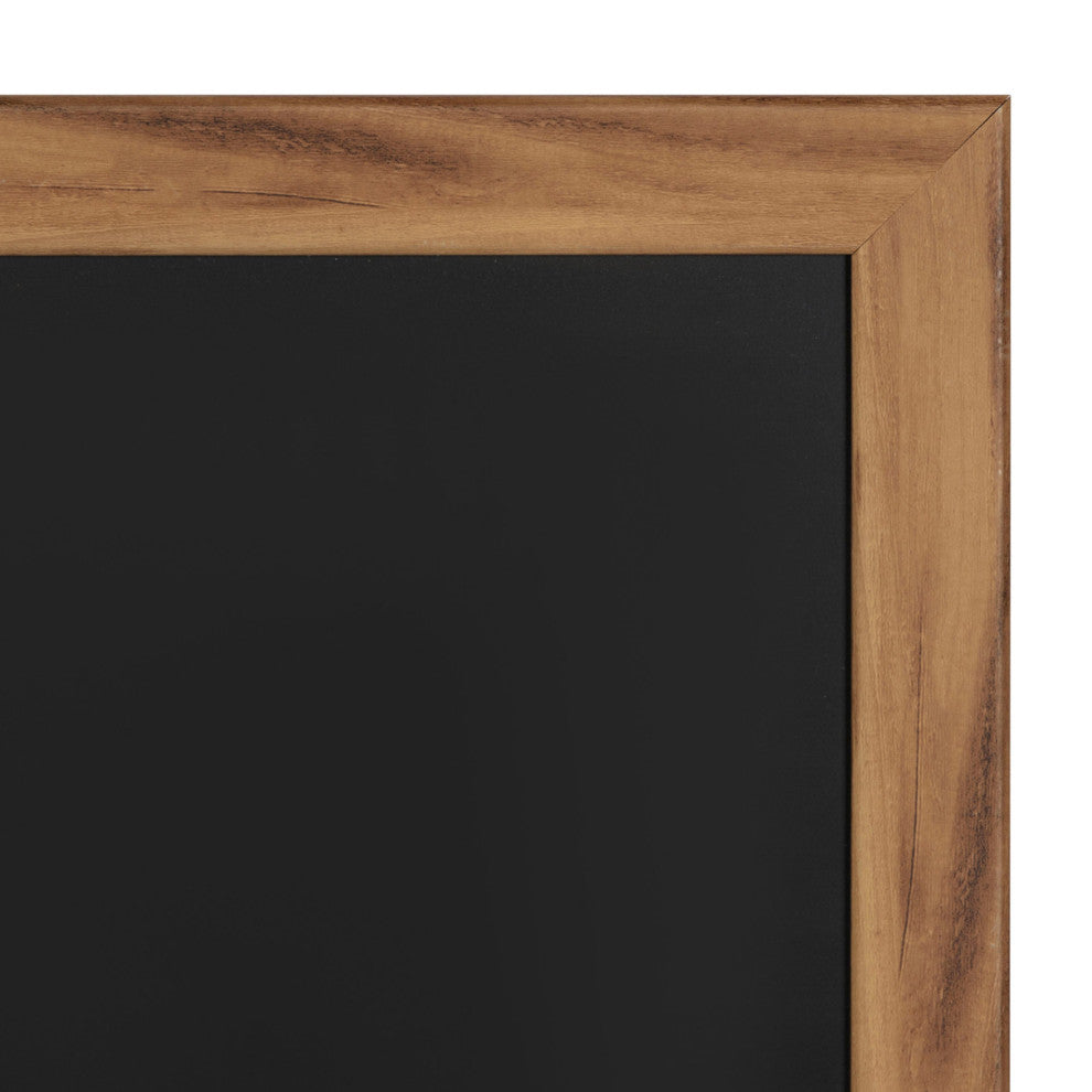 Wyeth Framed Magnetic Chalkboard, Brown 13x26