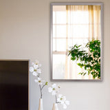 Chloe's Reflection Chrome Finish Rectangular Framed Wall Mirror