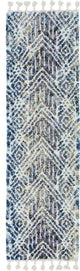 HomeRoots 5'x8' Grey Ivory Machine Woven Space Dyed Geometric Indoor Area Rug