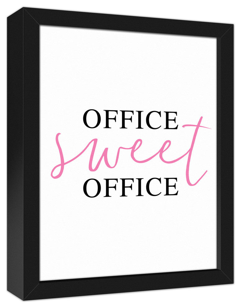Office Sweet Office 11x14 Black Framed Canvas