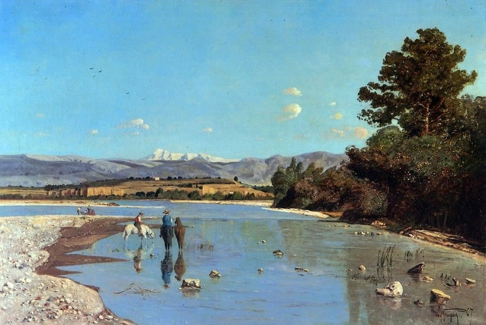 Paul-Camille Guigou The Banks of the Durance at Puivert Wall Decal