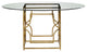 Alexis 60" Round Dining Table, Gold