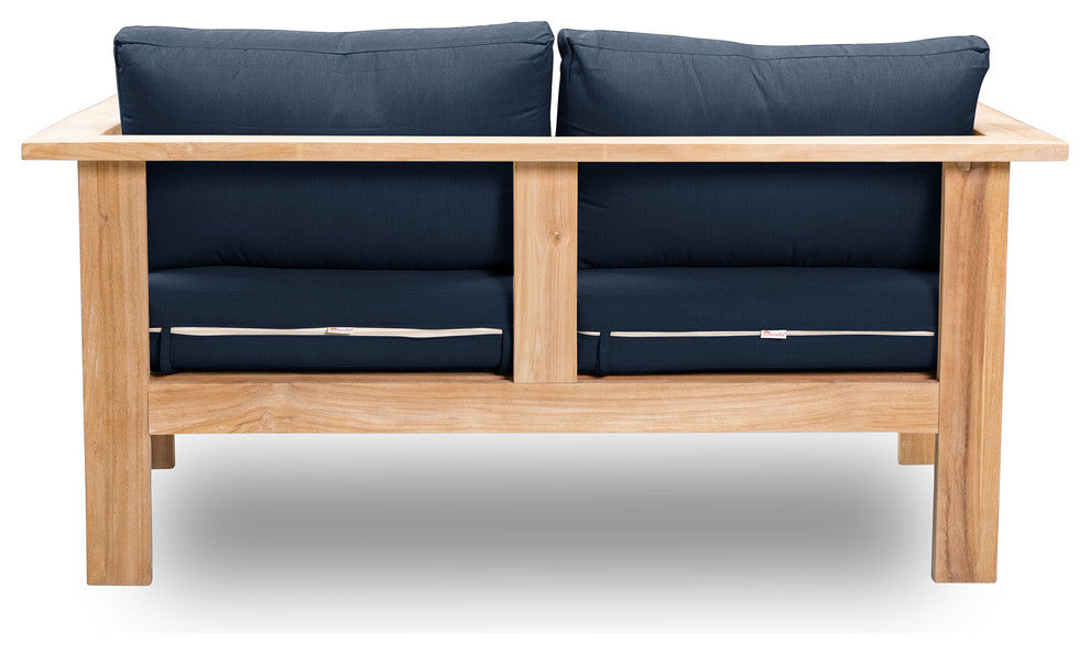 Ando Teak Loveseat, Spectrum Indigo