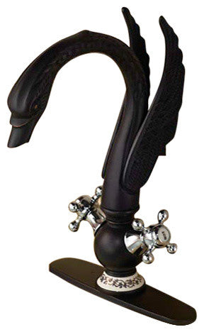 Nivelles Swan Oil Rubbed Bronze Dual Handle Bathroom Faucet