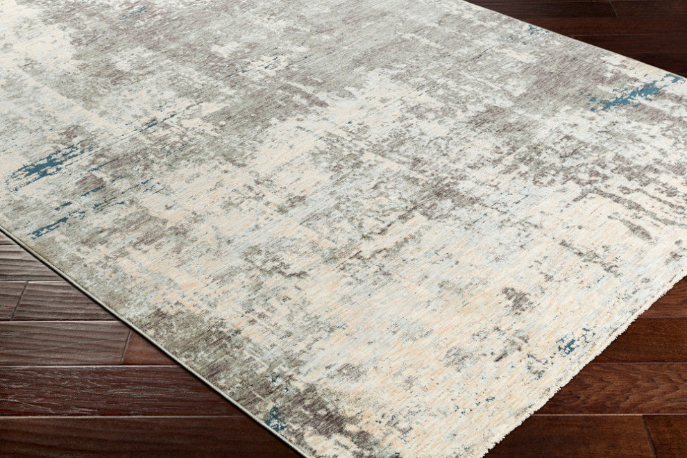 Surya Presidential PDT-2301 9'x13'1" Rug, Gray/Ivory/Butter/Pale Blue/Blue/Lime