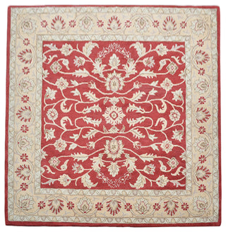 HAND TUFTED WOOL ECO-FRIENDLY AREA RUGS - Square,Red Gold,Oriental