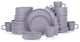 Stone Lain Cleo Stoneware 32 Piece Dinnerware Set, Light Gray