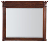 Hooker Furniture Charleston Rectangle Landscape Wood Mirror in Cherry Brown