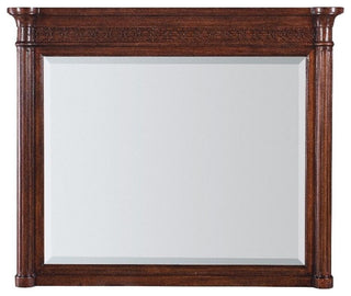 Hooker Furniture Charleston Rectangle Landscape Wood Mirror in Cherry Brown