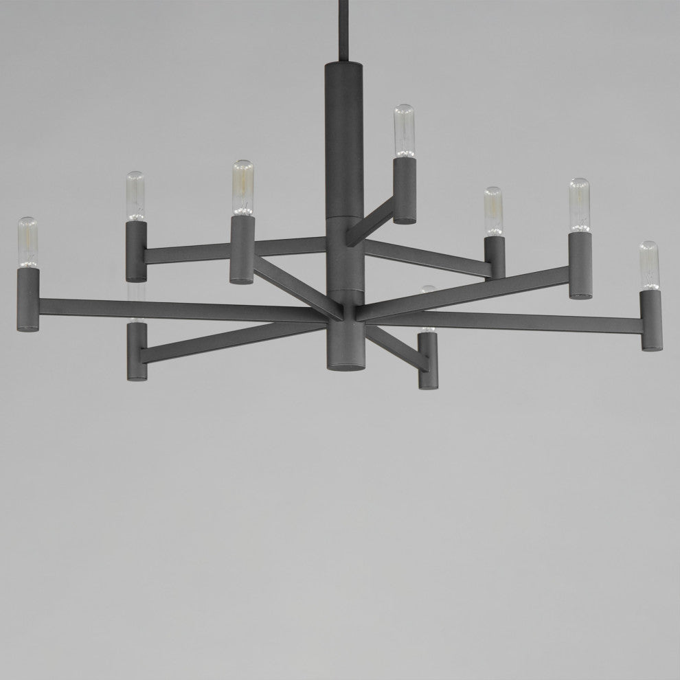 Maxim 21369 Emana 9 Light 34"W Chandelier - Natural Aged Brass