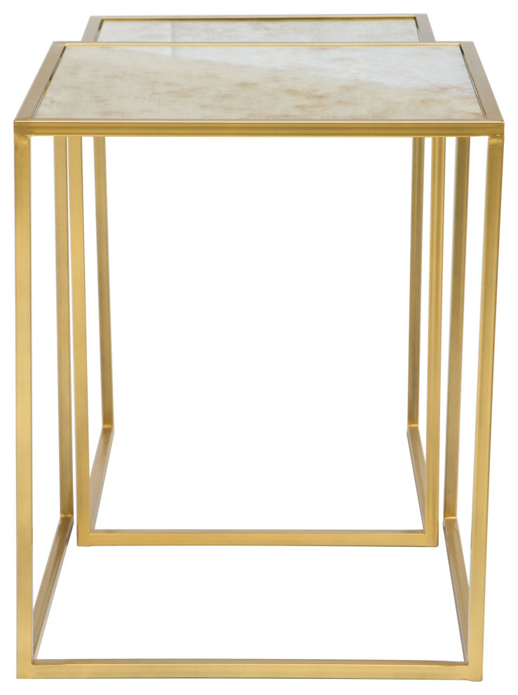 Calais Nesting Tables Brass