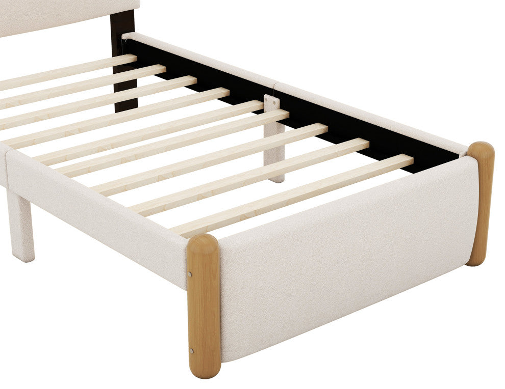 Gewnee Twin Size Upholstered Platform Bed
