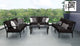 kathy ireland Madison Ave. 7 Piece Aluminum Patio Furniture Set 07e, Onyx