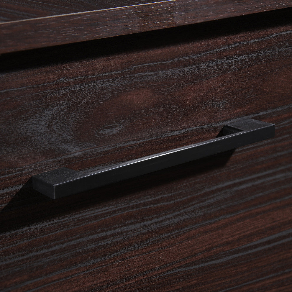 GDF Studio Emilia Mid Century Modern Finished Fiberboard Cabinet, Wenge