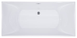 ALFI brand AB8840 67 Inch White Rectangular Acrylic Free Standing Bathtub