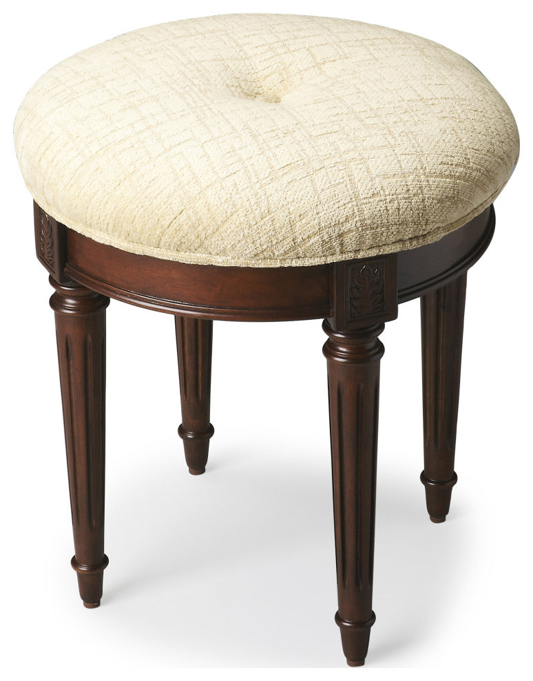 Butler Vanity Stool, Plantation Cherry